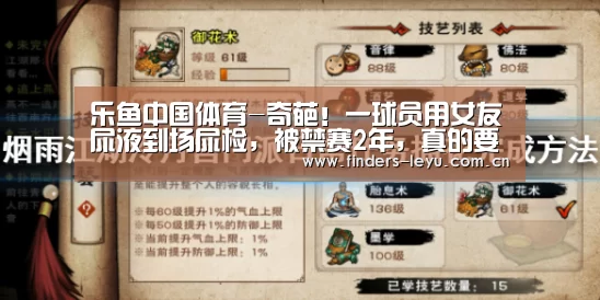 乐鱼中国体育-奇葩!一球员用女友尿液到场尿检,被禁赛2年,真的要休产假了(图2) 乐鱼网站
